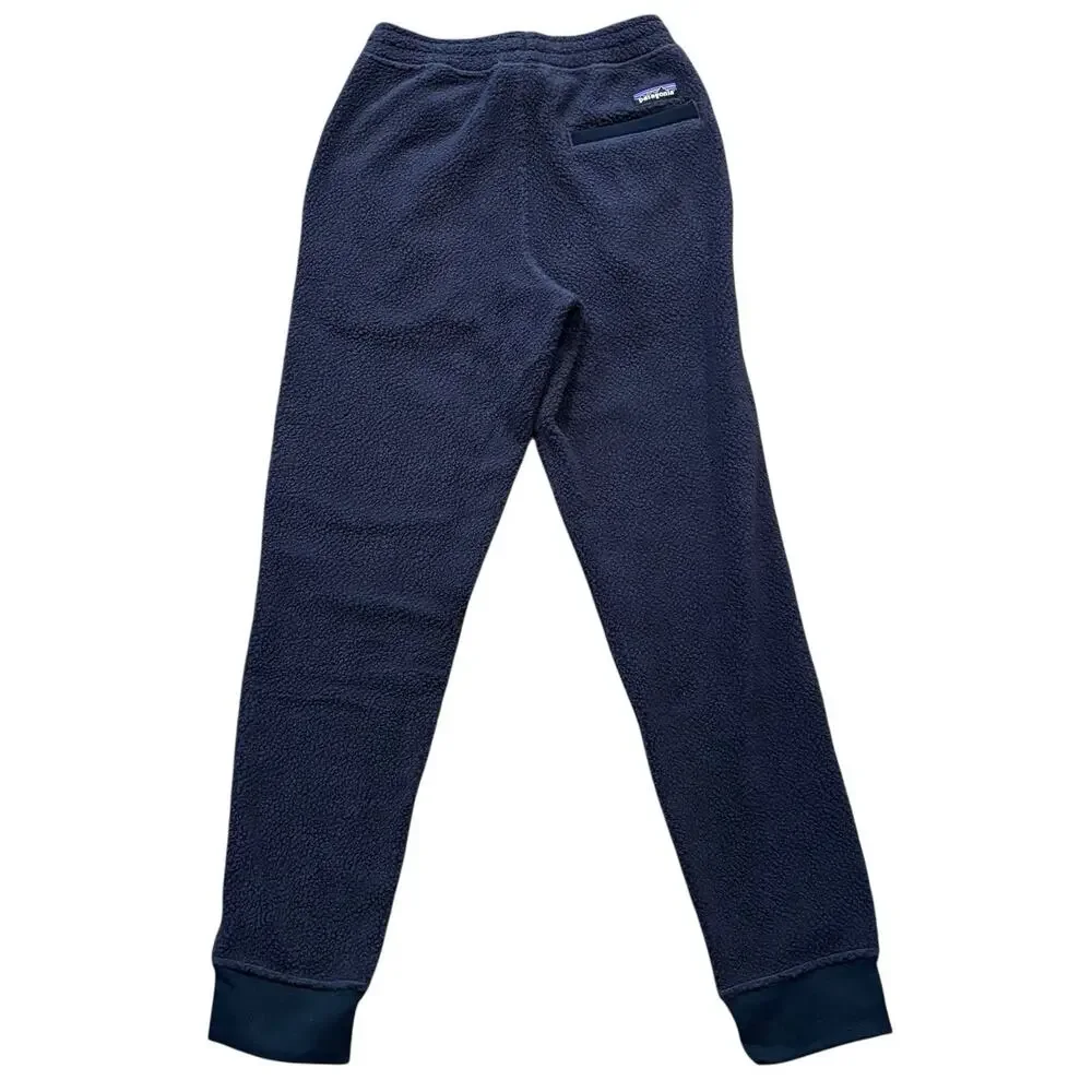 Patagonia Shearling Nena Joggers Fuzzy Sweatpants Blue Women’s XXS 24x29” NWOT